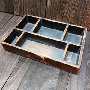 アンティーク 木の仕切りケース トレー 木箱 小物入れ レトロ 昭和レトロ ヴィンテージ 古道具