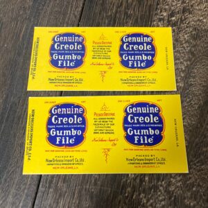 Genuine Creole Gumbo File スパイス　ラベル　海外雑貨　コレクション