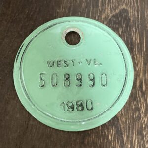 自転車 ナンバープレート コレクション ビンテージ レトロ WEST-VL. １９８０年 ベルギー 海外雑貨 インテリア