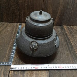 鉄器 風炉釜 茶道具 古民具 鉄 伝統工芸 昭和レトロ インテリア オブジェ