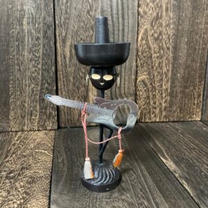 IDEAL製 エレキ栓抜き 黒ん坊 アイアイ人形 昭和レトロ ボトルオープナー 置物 木製 インテリア小物雑貨