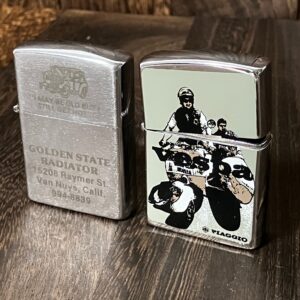 ライター　まとめ売り　2個セット　PIAGGIO　GOLDEN STATE RADIATOR　オイルライター　喫煙具