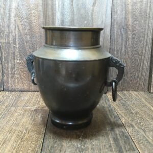 花瓶 昭和レトロ アンティーク 骨董品　インテリア　壺　金属工芸