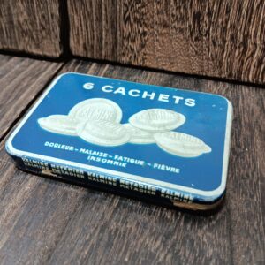 フランス雑貨 KALMINE缶 tin缶 缶 インテリア ヴィンテージ 6 CACHETS アンティーク